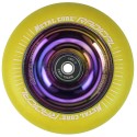 RYE100RW, Wheel Metal RADICAL FLUOR yellow / rainbow Fluorescent 100mm