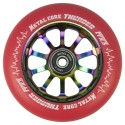 Wheel Metal Core THUNDER FLUOR red/Rainbow 110mm THUNDERTRED110RWF3