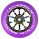 TYE110RWF3, Rueda THUNDER FLUOR de 110mm goma amarilla y nucleo rainbow Metal core