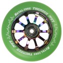 Wheel Metal Core THUNDER FLUOR green/Rainbow 110mm THUNDERTGR110RWF3