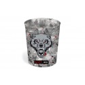 Metal waste paper basket Bestial Wolf