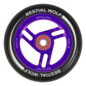 Aluminum wheel RACE black rubber and core violet 100mm Bestial Wolf