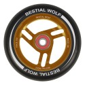 Aluminum wheel RACE black rubber and core orange 100mm Bestial Wolf