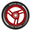 Aluminum wheel RACE black rubber and core red 110mm Bestial Wolf