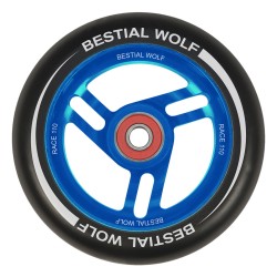 Rueda Bestial Wolf RACE goma negra y núcleo azul