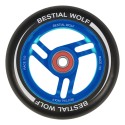 Aluminum wheel RACE black rubber and core blue 110mm Bestial Wolf