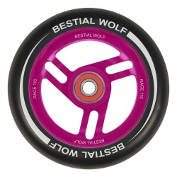 Rueda Bestial Wolf RACE goma negra y núcleo rosa