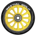 Plastic wheel PILOT black rubber and yellow core 100mm Bestial Wolf