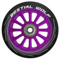 Plastic wheel PILOT black rubber and violet core 100mm Bestial Wolf