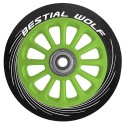 Plastic wheel PILOT black rubber and green core 100mm Bestial Wolf