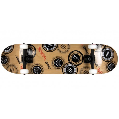 Skateboard completo FURIUS 7,75x31 modelo Lobo Gris